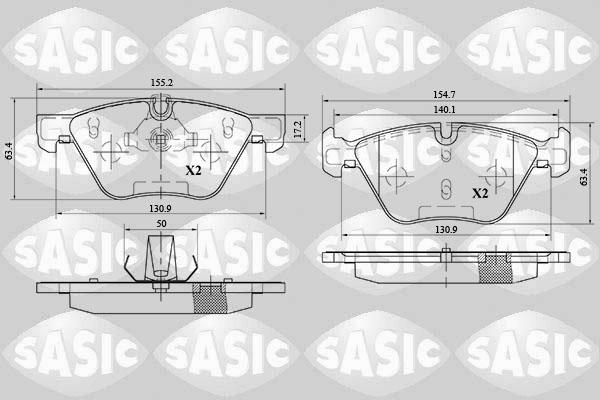 Sasic 6216080 - Bremžu uzliku kompl., Disku bremzes www.autospares.lv