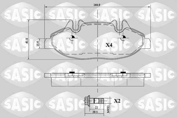 Sasic 6216081 - Bremžu uzliku kompl., Disku bremzes www.autospares.lv