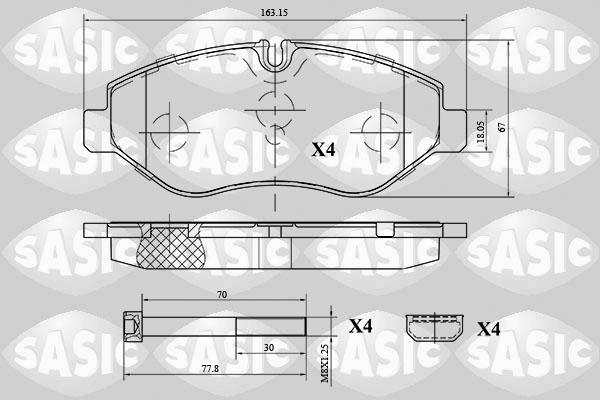 Sasic 6216039 - Bremžu uzliku kompl., Disku bremzes www.autospares.lv