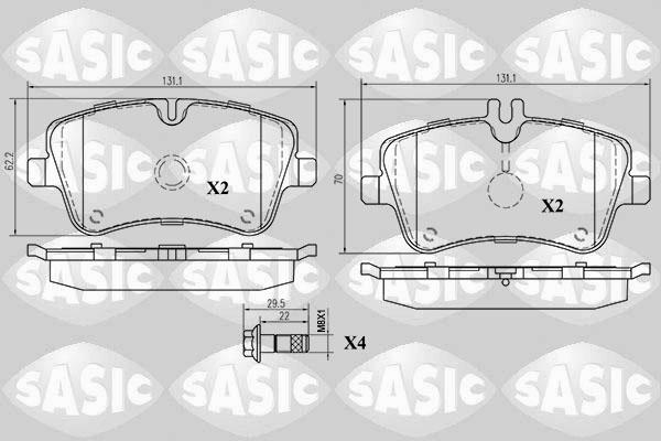 Sasic 6216031 - Bremžu uzliku kompl., Disku bremzes www.autospares.lv