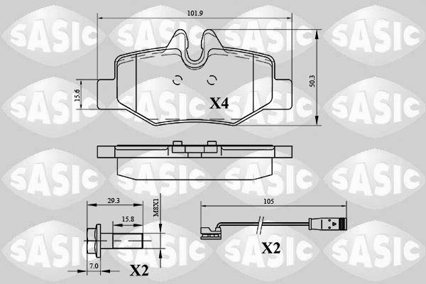 Sasic 6216033 - Bremžu uzliku kompl., Disku bremzes www.autospares.lv