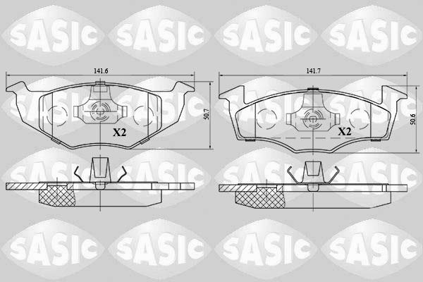 Sasic 6216028 - Тормозные колодки, дисковые, комплект www.autospares.lv