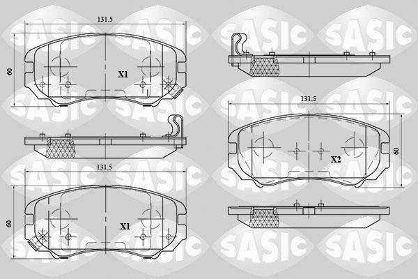 Sasic 6216071 - Bremžu uzliku kompl., Disku bremzes www.autospares.lv