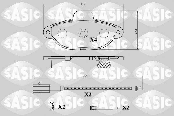 Sasic 6216194 - Bremžu uzliku kompl., Disku bremzes autospares.lv