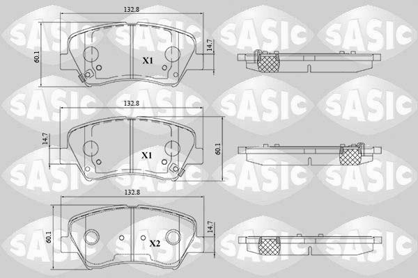 Sasic 6216195 - Тормозные колодки, дисковые, комплект www.autospares.lv