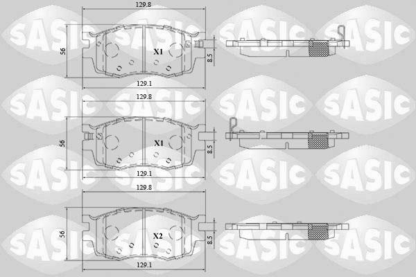 Sasic 6216198 - Bremžu uzliku kompl., Disku bremzes www.autospares.lv