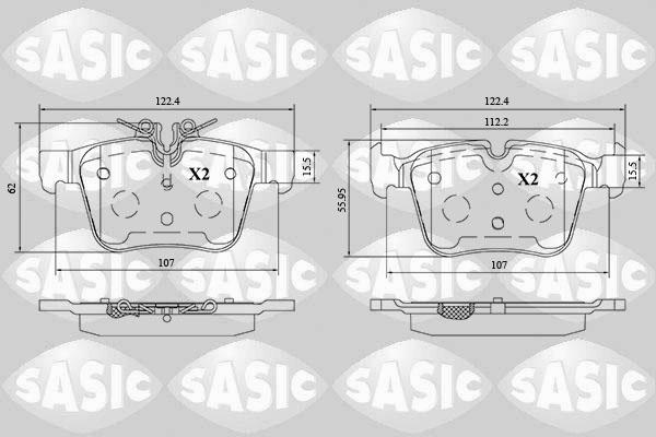 Sasic 6216193 - Bremžu uzliku kompl., Disku bremzes autospares.lv