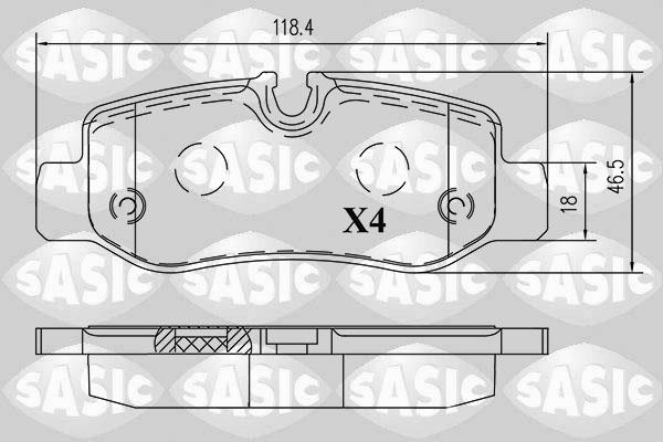 Sasic 6216192 - Bremžu uzliku kompl., Disku bremzes www.autospares.lv