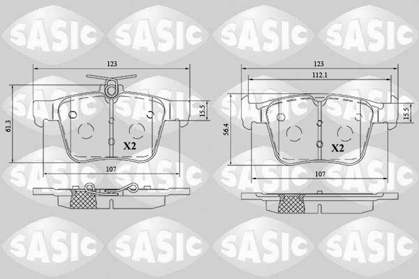 Sasic 6216197 - Bremžu uzliku kompl., Disku bremzes www.autospares.lv