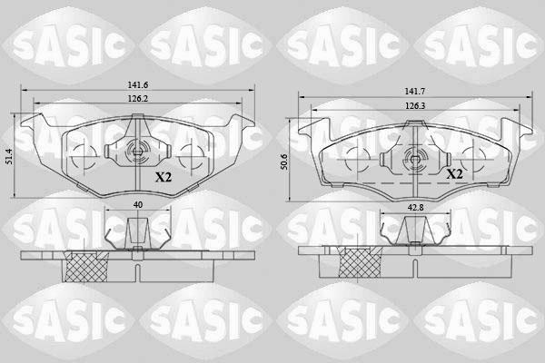 Sasic 6216145 - Bremžu uzliku kompl., Disku bremzes www.autospares.lv