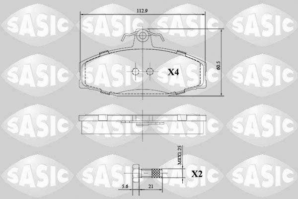 Sasic 6216141 - Bremžu uzliku kompl., Disku bremzes www.autospares.lv