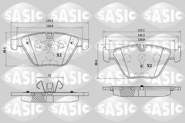 Sasic 6216148 - Bremžu uzliku kompl., Disku bremzes www.autospares.lv