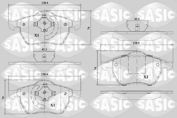 Sasic 6216143 - Bremžu uzliku kompl., Disku bremzes www.autospares.lv