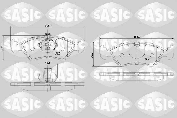 Sasic 6216142 - Bremžu uzliku kompl., Disku bremzes www.autospares.lv