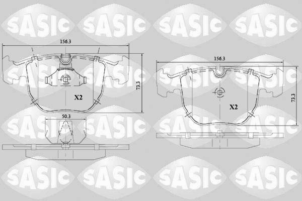 Sasic 6216147 - Bremžu uzliku kompl., Disku bremzes www.autospares.lv