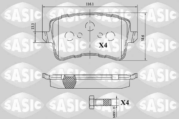 Sasic 6216159 - Bremžu uzliku kompl., Disku bremzes autospares.lv