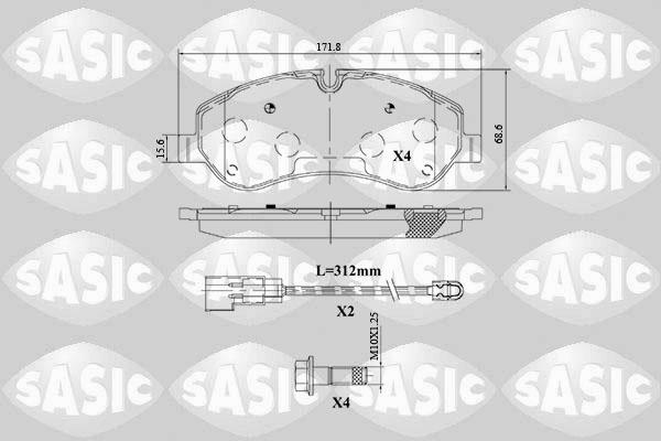 Sasic 6216155 - Bremžu uzliku kompl., Disku bremzes autospares.lv