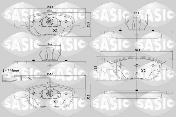 Sasic 6216150 - Bremžu uzliku kompl., Disku bremzes autospares.lv