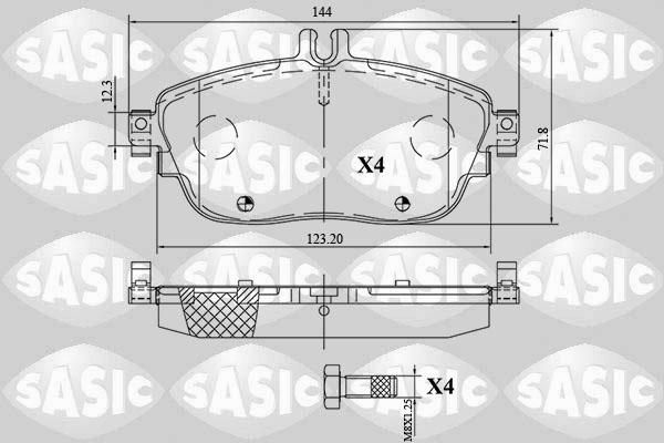 Sasic 6216158 - Bremžu uzliku kompl., Disku bremzes www.autospares.lv