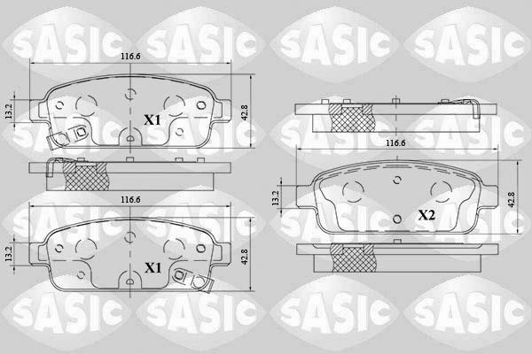 Sasic 6216153 - Brake Pad Set, disc brake www.autospares.lv