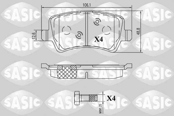 Sasic 6216160 - Bremžu uzliku kompl., Disku bremzes www.autospares.lv