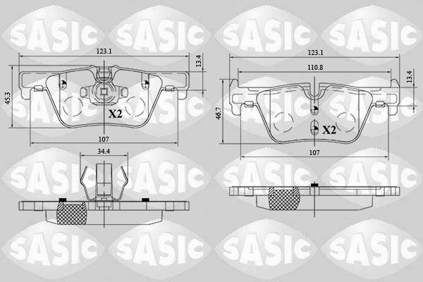 Sasic 6216161 - Bremžu uzliku kompl., Disku bremzes www.autospares.lv