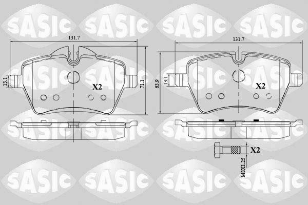 Sasic 6216168 - Bremžu uzliku kompl., Disku bremzes www.autospares.lv