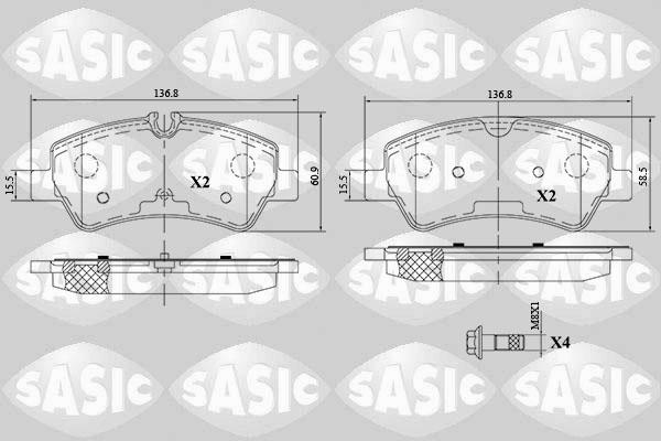 Sasic 6216163 - Bremžu uzliku kompl., Disku bremzes autospares.lv