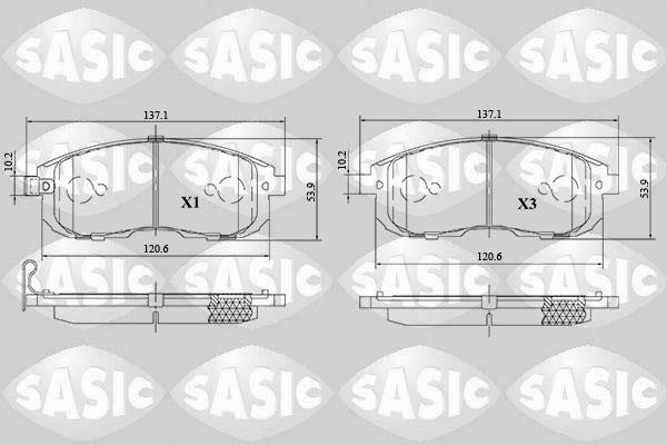 Sasic 6216167 - Bremžu uzliku kompl., Disku bremzes autospares.lv