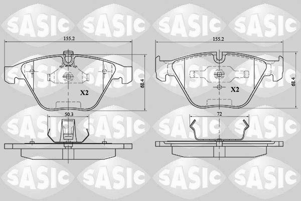 Sasic 6216104 - Bremžu uzliku kompl., Disku bremzes www.autospares.lv