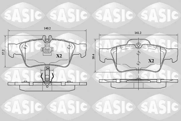 Sasic 6216105 - Bremžu uzliku kompl., Disku bremzes autospares.lv