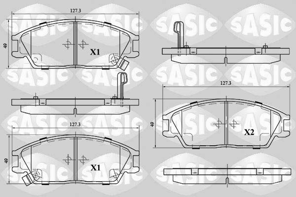 Sasic 6216100 - Bremžu uzliku kompl., Disku bremzes www.autospares.lv