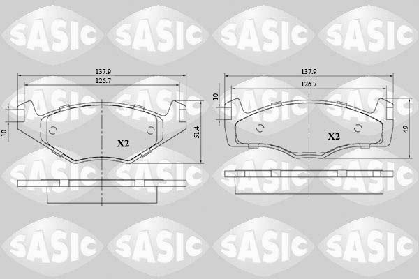 Sasic 6216102 - Bremžu uzliku kompl., Disku bremzes autospares.lv