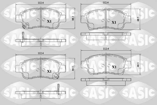 Sasic 6216107 - Bremžu uzliku kompl., Disku bremzes autospares.lv