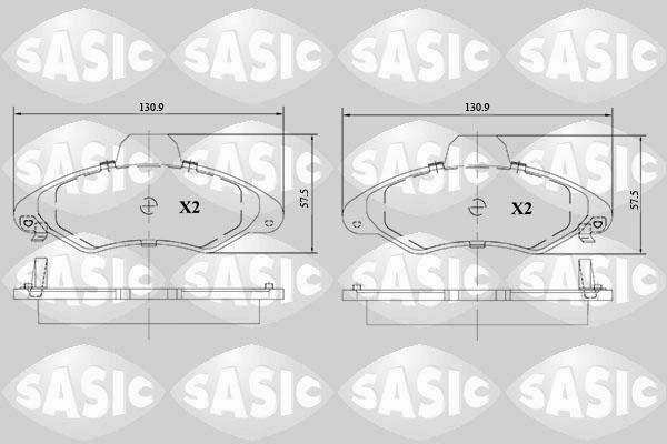 Sasic 6216111 - Тормозные колодки, дисковые, комплект www.autospares.lv