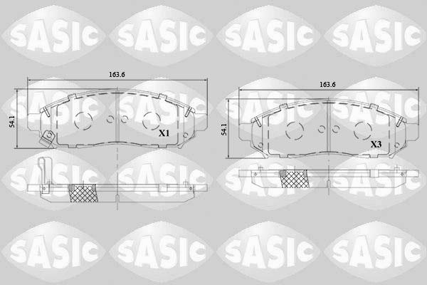 Sasic 6216118 - Bremžu uzliku kompl., Disku bremzes www.autospares.lv