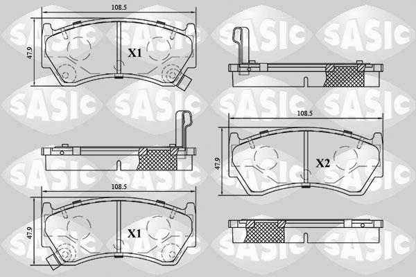 Sasic 6216113 - Brake Pad Set, disc brake www.autospares.lv