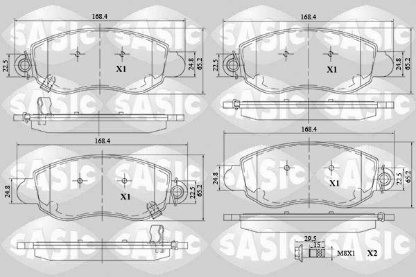 Sasic 6216112 - Bremžu uzliku kompl., Disku bremzes www.autospares.lv