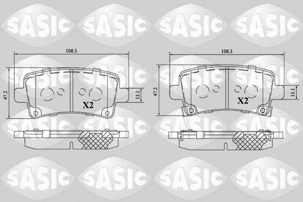 Sasic 6216189 - Bremžu uzliku kompl., Disku bremzes www.autospares.lv