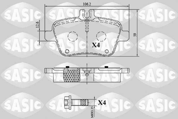 Sasic 6216184 - Bremžu uzliku kompl., Disku bremzes www.autospares.lv