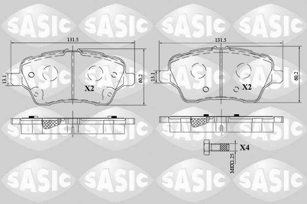 Sasic 6216180 - Bremžu uzliku kompl., Disku bremzes www.autospares.lv