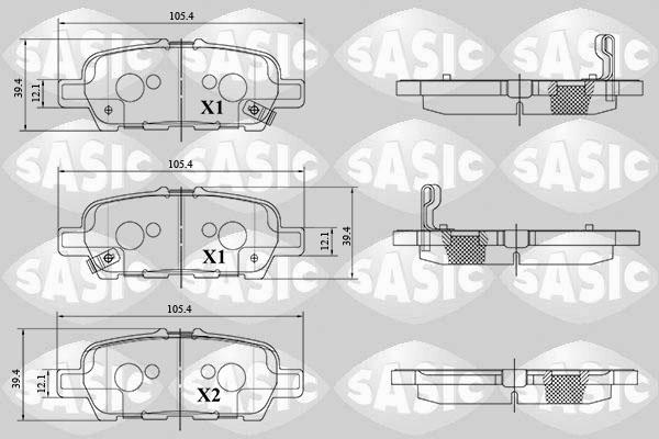 Sasic 6216181 - Brake Pad Set, disc brake www.autospares.lv