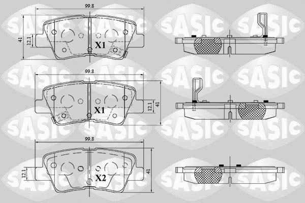 Sasic 6216183 - Brake Pad Set, disc brake www.autospares.lv