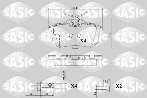 Sasic 6216139 - Brake Pad Set, disc brake www.autospares.lv