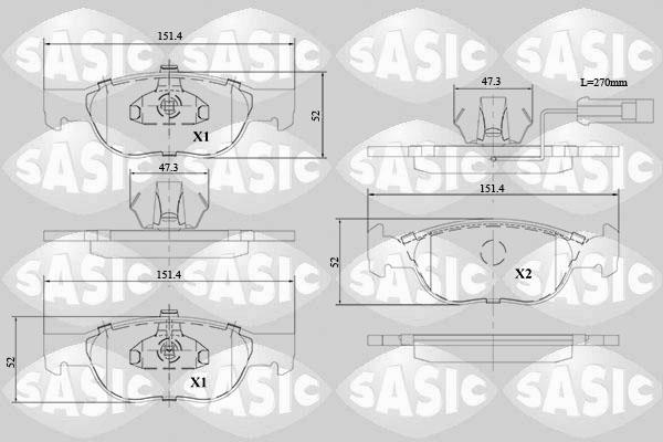 Sasic 6216134 - Bremžu uzliku kompl., Disku bremzes www.autospares.lv