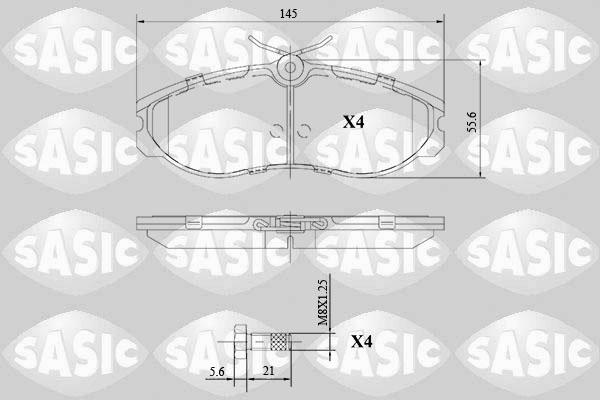 Sasic 6216135 - Bremžu uzliku kompl., Disku bremzes www.autospares.lv