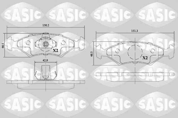 Sasic 6216130 - Bremžu uzliku kompl., Disku bremzes www.autospares.lv