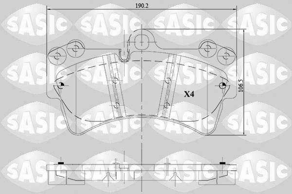 Sasic 6216131 - Bremžu uzliku kompl., Disku bremzes www.autospares.lv