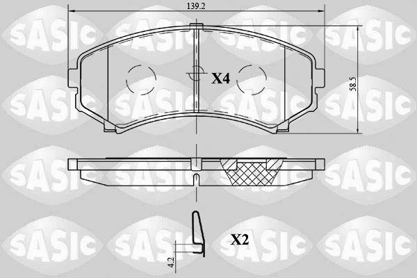 Sasic 6216138 - Brake Pad Set, disc brake www.autospares.lv