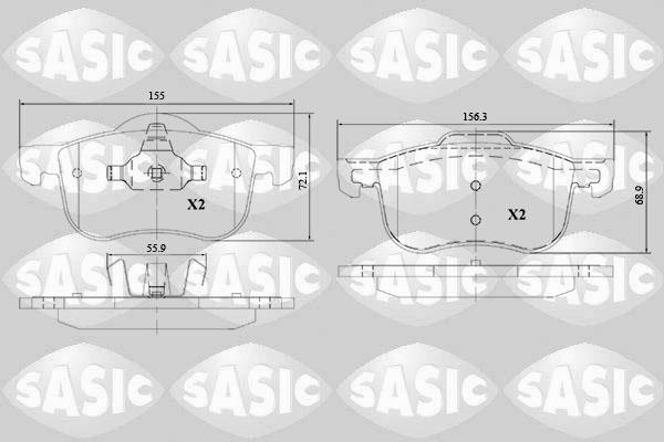 Sasic 6216137 - Bremžu uzliku kompl., Disku bremzes www.autospares.lv